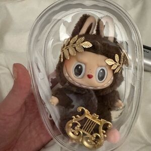 Whimsical Brown and Gold Plush Pet Toy